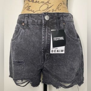 Festive Denim Jean Shorts 🖤